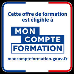 Cette offre de formation est éligible à Mon Compte Formation, moncompteformation.gouv.fr